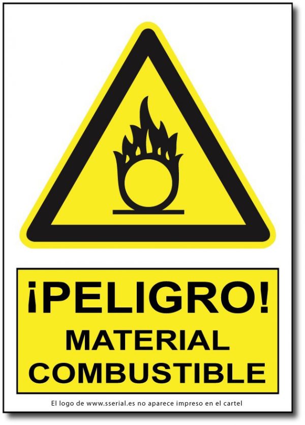 Peligro material combustible