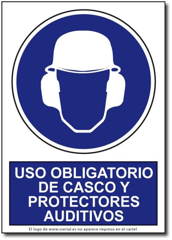 Uso obligatorio de casco y protectores auditivos