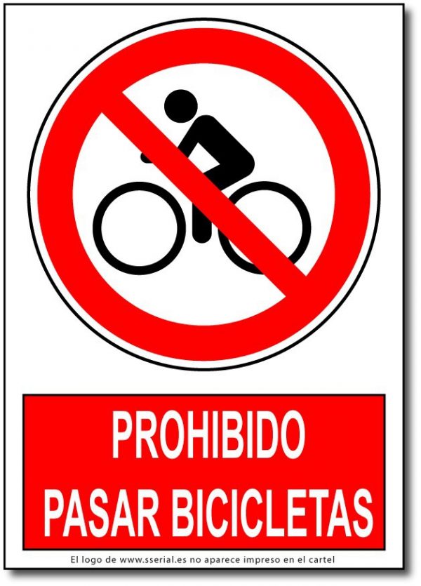 Prohibido pasar bicicletas