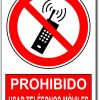 Prohibido usar telefonos moviles